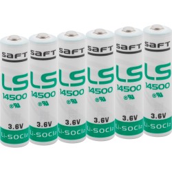 Pack de 6 Baterias Saft LS 14500 3,6V Lithium