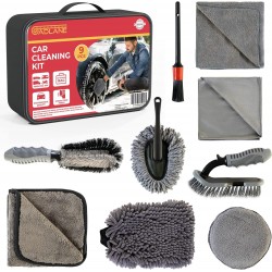 Kit Completo de Limpeza para Carro - 9 Peças Essenciais