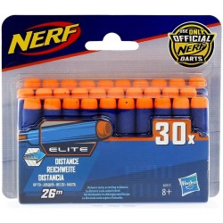 Pacote de 30 Dardos Nerf Elite N-Strike Compatíveis com Lançadores - Hasbro